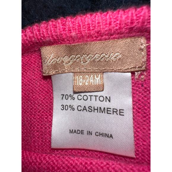 BOUTIQUE CASHMERE BLEND PINK LOVE PEACE ONESIE BABY 18-24 MONTHS - Picture 3 of 3